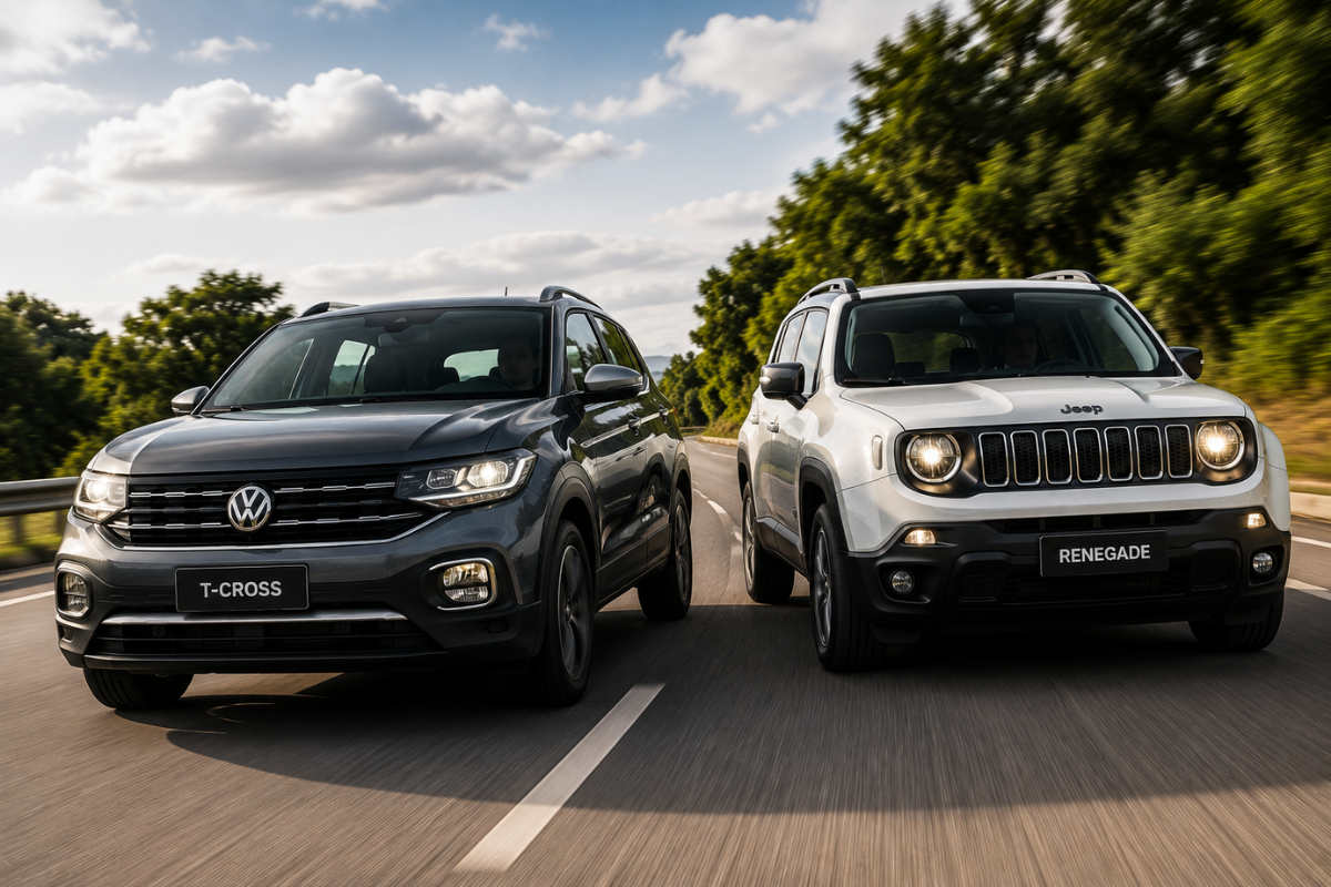 T-cross 2021 ou renegade 2021