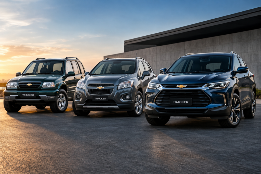 Existem três Tracker completamente diferentes no Brasil com o mesmo nome, e um deles nem é da GM originalmente