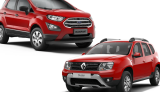 Duster 2019 custa R$ 6.630 a menos que a EcoSport os dois rivais mais clássicos do segmento, lado a lado