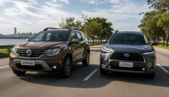 Duster 2022 custa R$ 39.802 a menos que o Corolla Cross